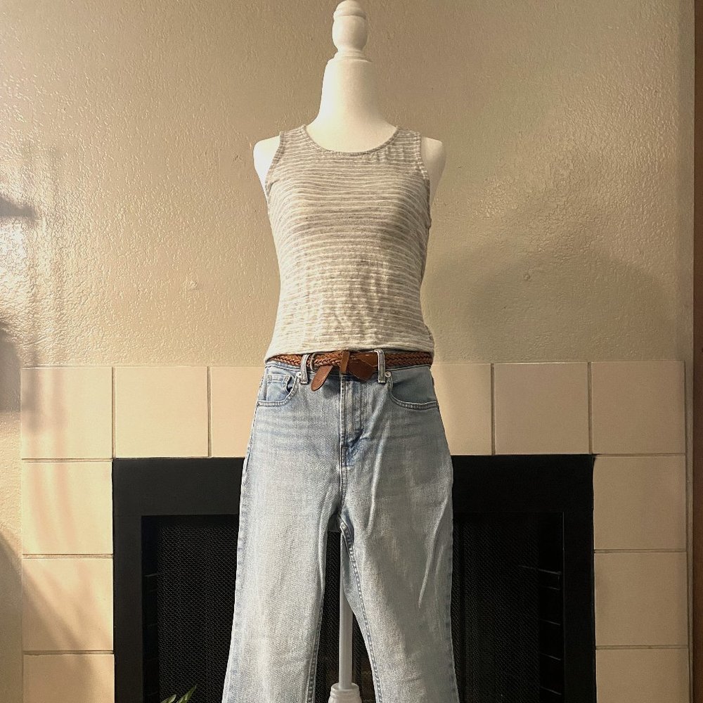 Linen/Cotton blend striped tank